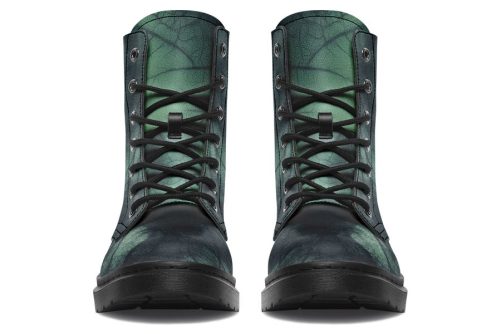 Emerald Fog Boots   Vegan Leather Doc Style Boots with Durable Stitched on Soles 1