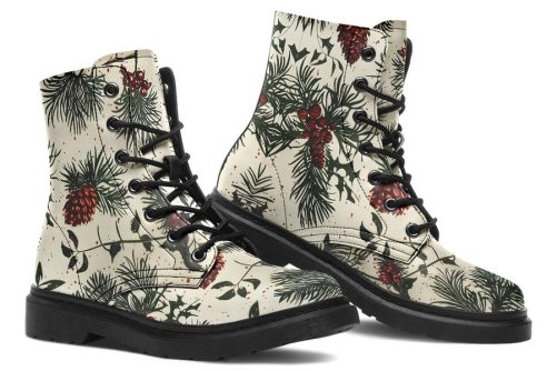 Evergreen Boots   Vegan Leather Doc Style Boots with Durable Stitched on Soles 1