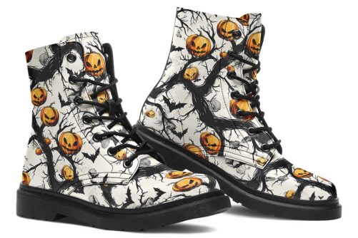 Evil Gourds Boots   Vegan Leather Doc Style Boots with Durable Stitched on Soles 1