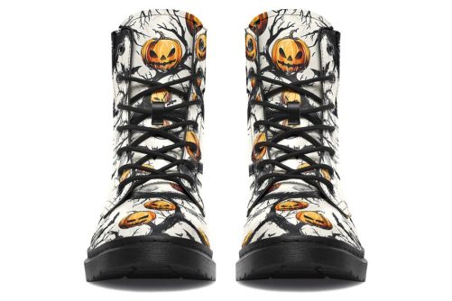 Evil Gourds Boots   Vegan Leather Doc Style Boots with Durable Stitched on Soles 2