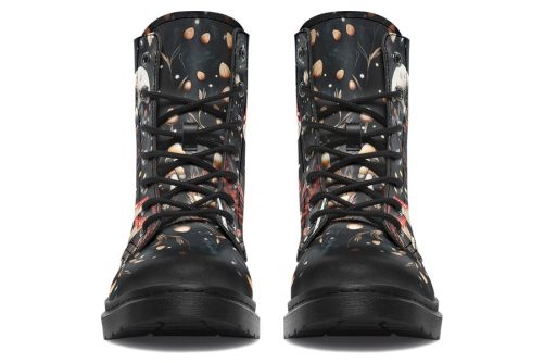 Faery Fungi Boots   Vegan Leather Doc Style Boots with Durable Stitched on Soles 2