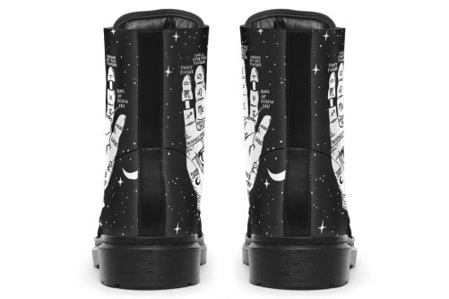 Fate Tarot Boots   Vegan Leather Doc Style Boots with Durable Stitched on Soles 2