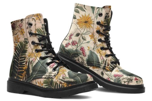 Fernwood Boots   Vegan Leather Doc Style Boots with Durable Stitched on Soles 1