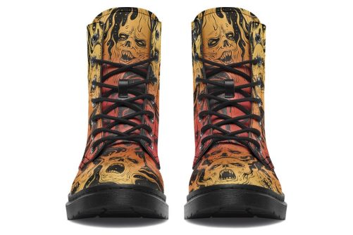 Fire Torment Boots   Vegan Leather Doc Style Boots with Durable Stitched on Soles 1