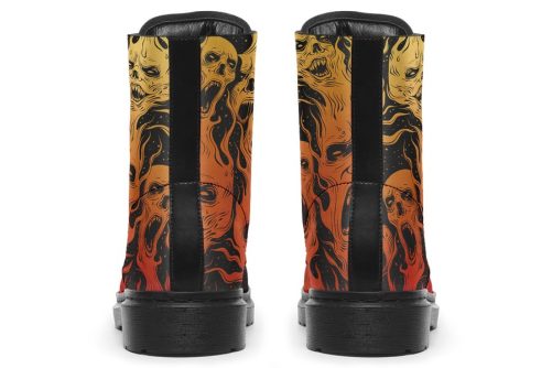 Fire Torment Boots   Vegan Leather Doc Style Boots with Durable Stitched on Soles 2