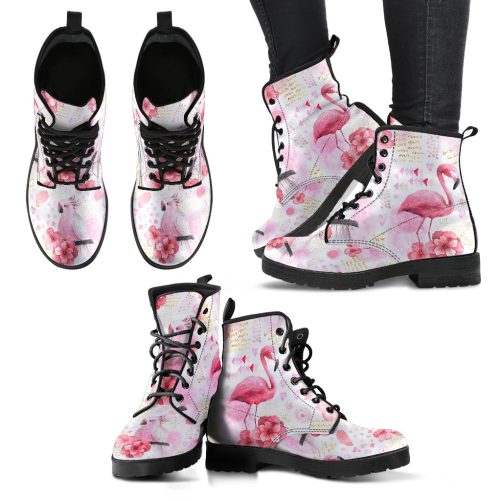 Flamingo Parrot Women's Vegan Leather Boots 1