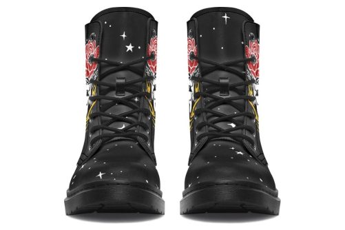Forever Rose Boots   Vegan Leather Doc Style Boots with Durable Stitched on Soles 2