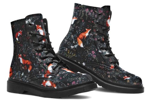 Fox Den Boots   Vegan Leather Doc Style Boots with Durable Stitched on Soles 1