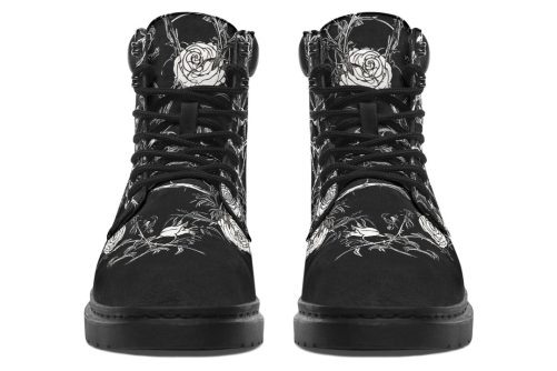 Fragile Rose Classic Boots   High Quality Micro Suede Weatherproof Vegan Shoes with Stitched on Soles