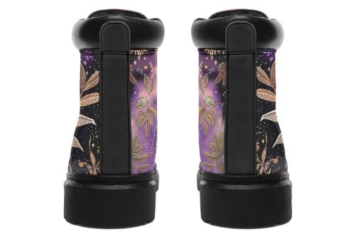 Galactic Bloom Classic Boots   High Quality Micro Suede Weatherproof Vegan Shoes with Stitched on Soles 1