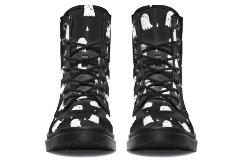 Ghost Party Boots   Vegan Leather Doc Style Boots with Durable Stitched on Soles 2