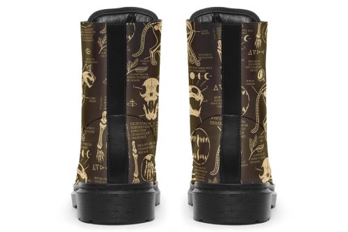 Gold Cat Study Boots   Vegan Leather Doc Style Boots with Durable Stitched on Soles 2