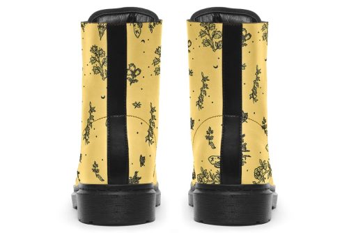Gold Nightshade Boots   Vegan Leather Doc Style Boots with Durable Stitched on Soles 2
