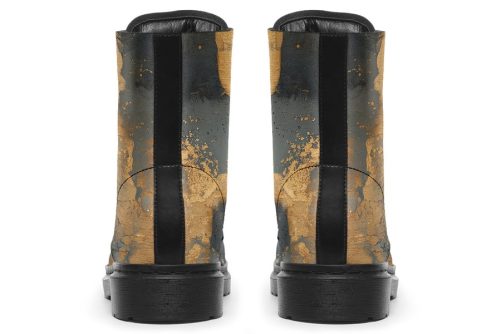 Golden Ochre Boots   Vegan Leather Doc Style Boots with Durable Stitched on Soles 2