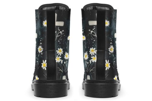 Graveyard Bloom Boots   Vegan Leather Doc Style Boots with Durable Stitched on Soles 2