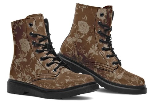 Hazel Rose Romance Boots   Vegan Leather Doc Style Boots with Durable Stitched on Soles 1