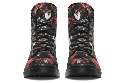 Heartshade Boots   Vegan Leather Doc Style Boots with Durable Stitched on Soles 1