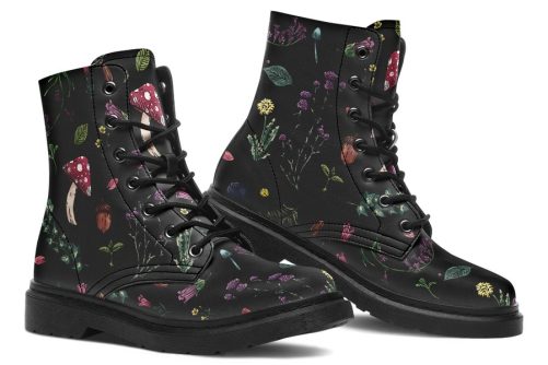 Herbology Boots   Vegan Leather Doc Style Boots with Durable Stitched on Soles 1