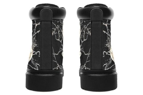 Ivory Kintsugi Rose Classic Boots   High Quality Micro Suede Weatherproof Vegan Shoes with Stitched on Soles 1
