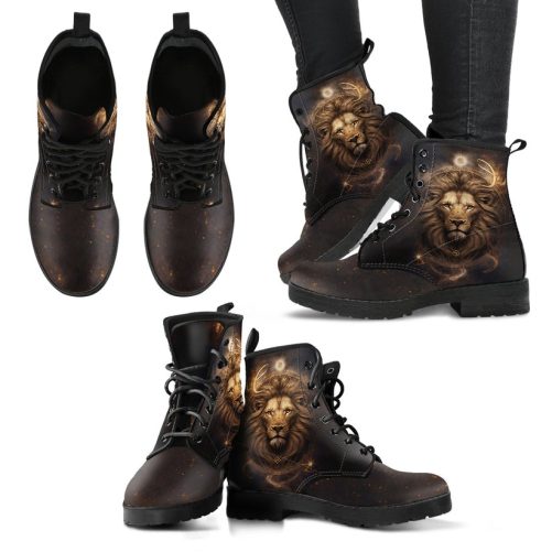 Leo the Lion Zodiac Women's Vegan Leather Boots 1