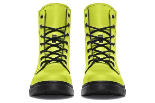 Lime Punch Boots   Vegan Leather Doc Style Boots with Durable Stitched on Soles 2