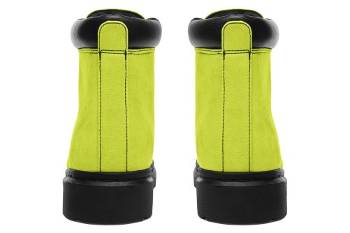 Lime Punch Classic Boots   High Quality Micro Suede Weatherproof Vegan Shoes with Stitched on Soles 1