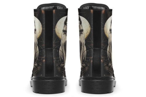 Lunar Sphynx Cat Boots   Vegan Leather Doc Style Boots with Durable Stitched on Soles 2