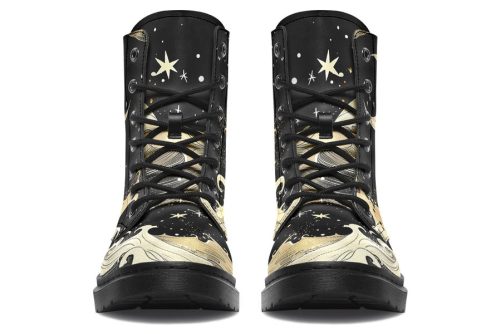Lunar Tide Boots   Vegan Leather Doc Style Boots with Durable Stitched on Soles 2