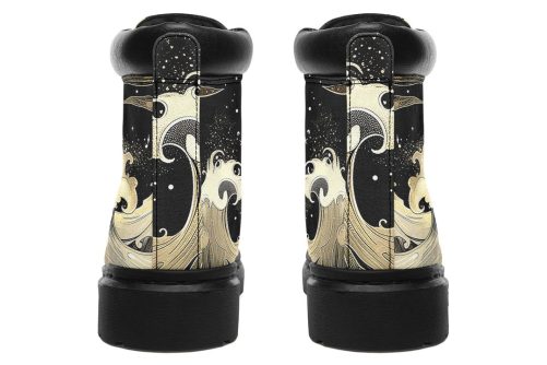 Lunar Tide Classic Boots   High Quality Micro Suede Weatherproof Vegan Shoes with Stitched on Soles