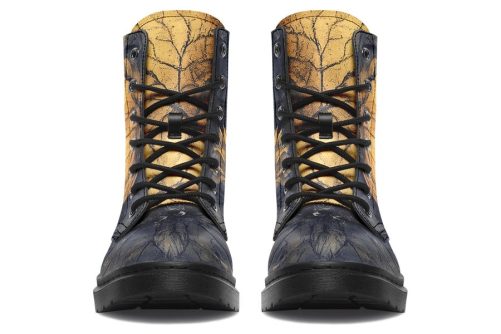 Midnight Maple Boots   Vegan Leather Doc Style Boots with Durable Stitched on Soles 2