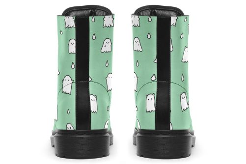 Mint Ghost Party Boots   Vegan Leather Doc Style Boots with Durable Stitched on Soles 2