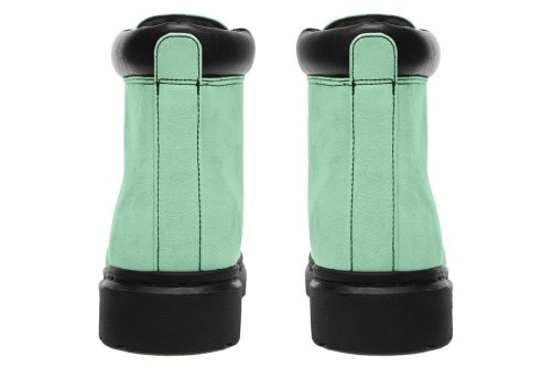 Mint Green Classic Boots   High Quality Micro Suede Weatherproof Vegan Shoes with Stitched on Soles 1
