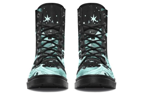 Mint Lunar Tide Boots   Vegan Leather Doc Style Boots with Durable Stitched on Soles 1
