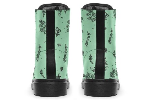 Mint Nightshade Boots   Vegan Leather Doc Style Boots with Durable Stitched on Soles 2