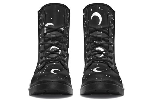 MoonDust Boots   Vegan Leather Doc Style Boots with Durable Stitched on Soles 2
