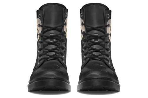 Moonlit Bat Boots   Vegan Leather Doc Style Boots with Durable Stitched on Soles 2