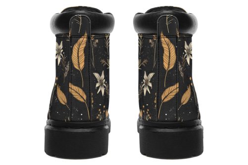 Moonlit Botanica Classic Boots   High Quality Micro Suede Weatherproof Vegan Shoes with Stitched on Soles 2