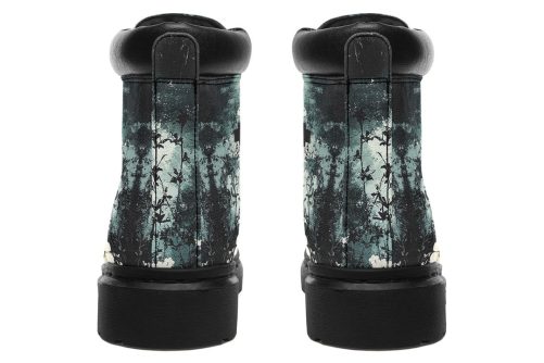 Mourning Petals Classic Boots   High Quality Micro Suede Weatherproof Vegan Shoes with Stitched on Soles 1