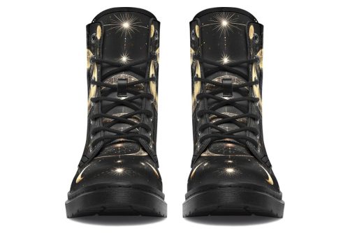 Mystic Cat Boots   Vegan Leather Doc Style Boots with Durable Stitched on Soles 2