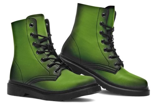 Mystic Moss Boots   Vegan Leather Doc Style Boots with Durable Stitched on Soles 1