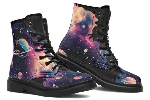 Nebula Boots   Vegan Leather Doc Style Boots with Durable Stitched on Soles 1