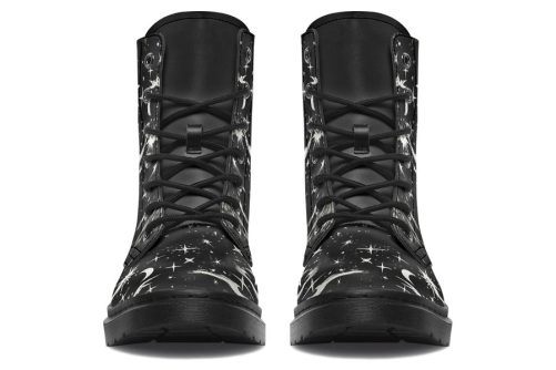 Nightfall Boots   Vegan Leather Doc Style Boots with Durable Stitched on Soles 1