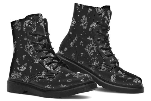 Nightshade Boots   Vegan Leather Doc Style Boots with Durable Stitched on Soles 1