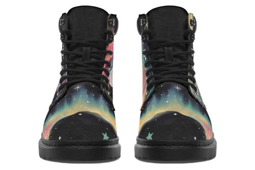 Northern Lights Classic Boots   High Quality Micro Suede Weatherproof Vegan Shoes with Stitched on Soles
