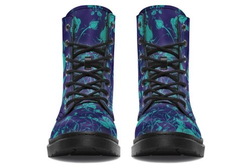 Ocean Rose Romance Boots   Vegan Leather Doc Style Boots with Durable Stitched on Soles 2