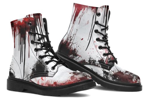Oops My Bad Boots   Vegan Leather Doc Style Boots with Durable Stitched on Soles 1