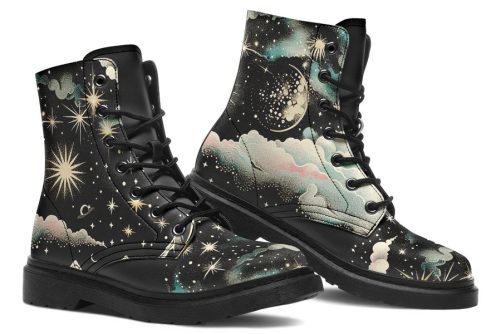 Orion’s Dream Boots   Vegan Leather Doc Style Boots with Durable Stitched on Soles 1