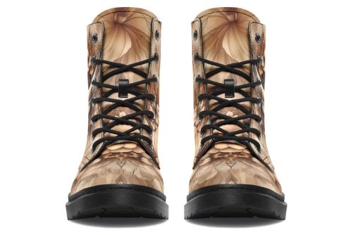 Owlsoul Mandala Boots   Vegan Leather Doc Style Boots with Durable Stitched on Soles 1