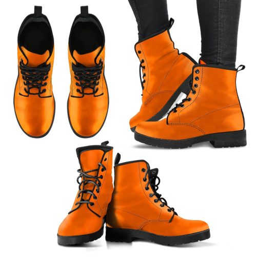 Pacific Orange Women's Vegan Leather Boots 1