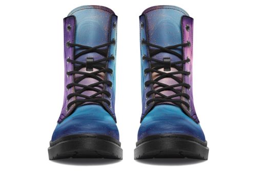 Prismatic Currents Boots   Vegan Leather Doc Style Boots with Durable Stitched on Soles 2